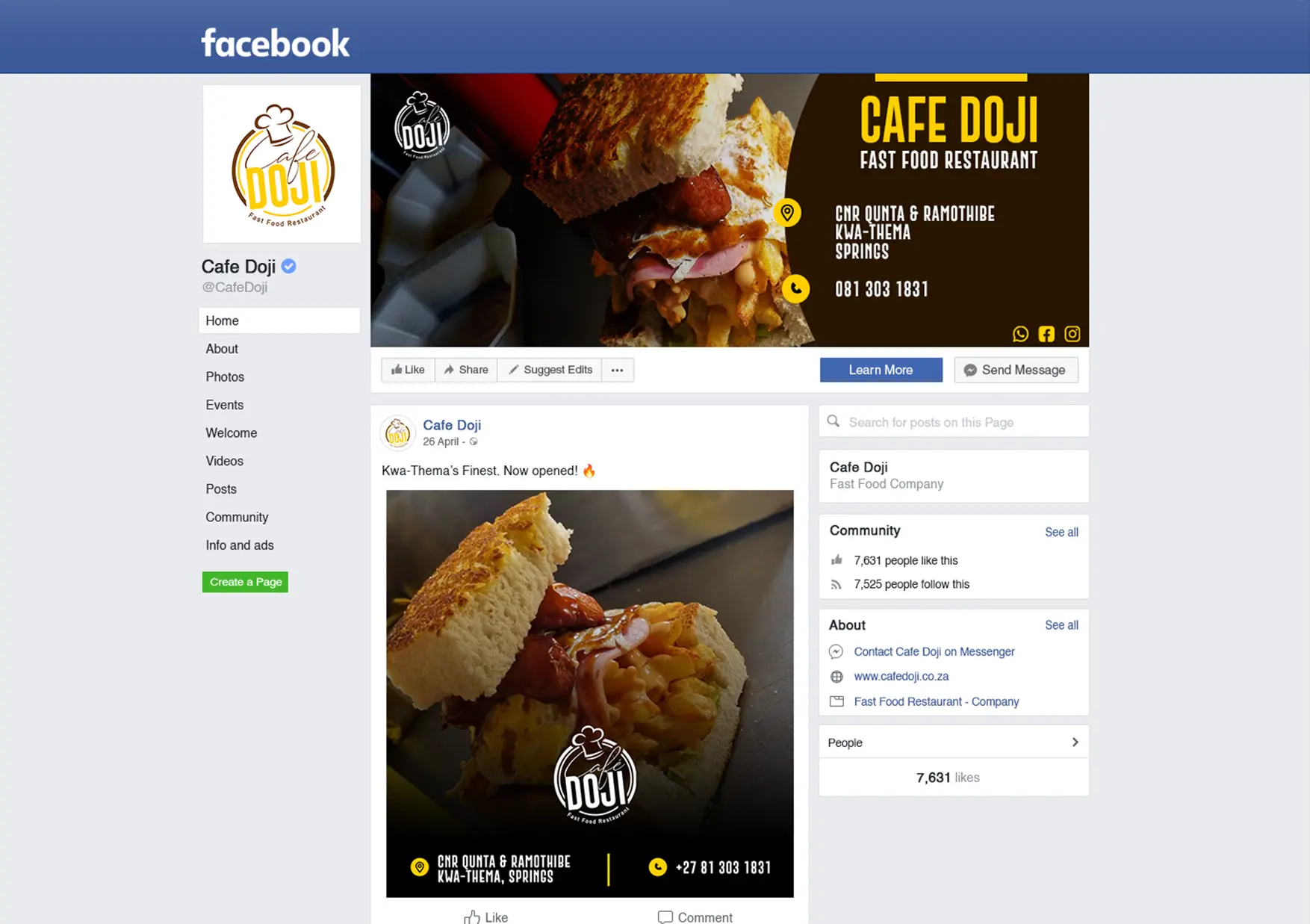 Cafe Doji's Brand collateral