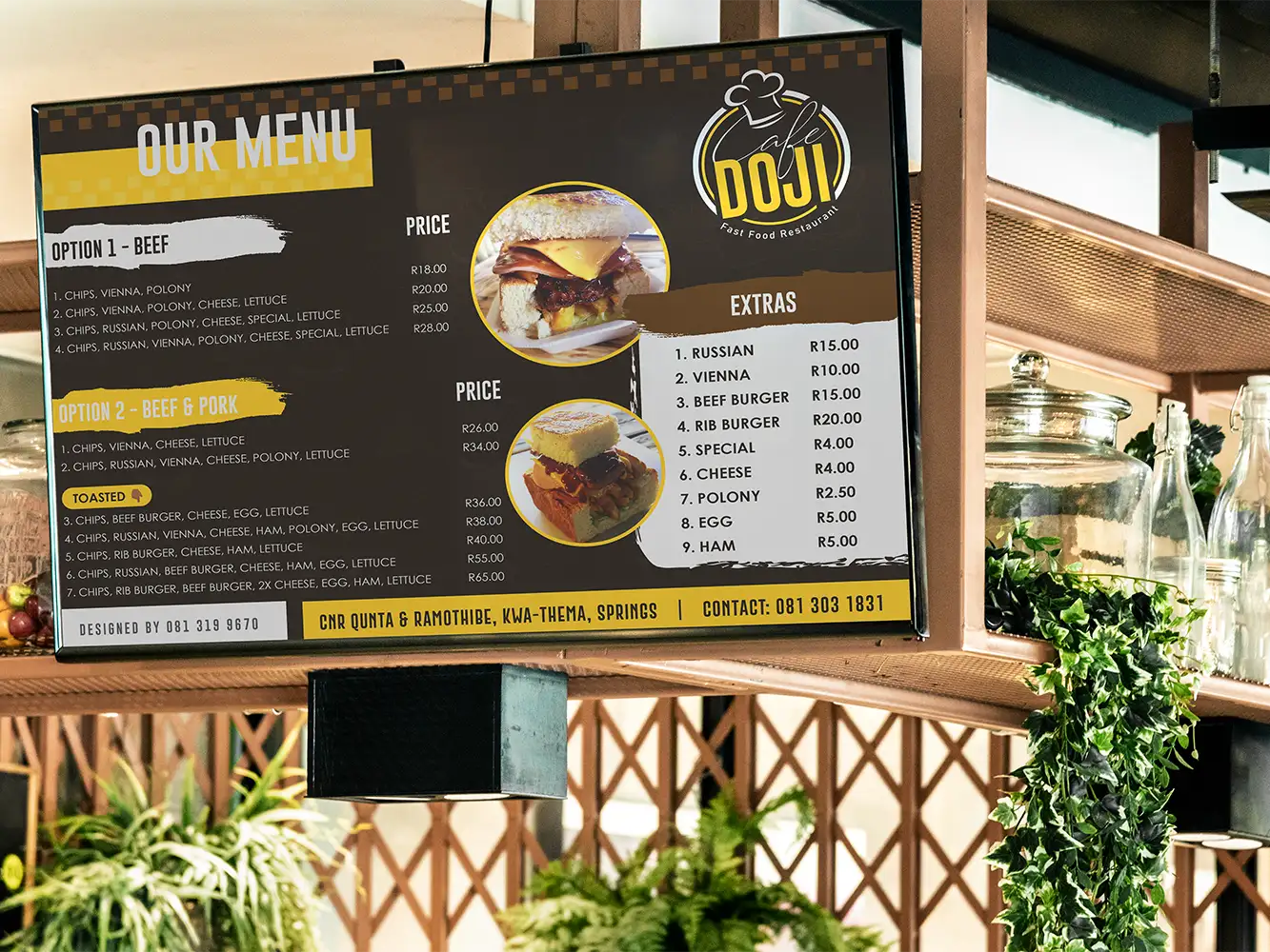 Cafe Doji's Brand collateral